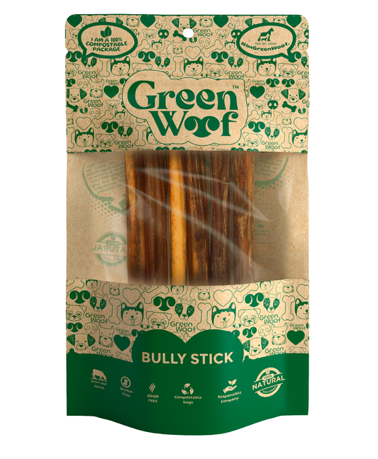 Green Woof Straight Bully Sticks